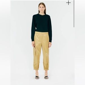 Tibi Metallic Nylon Pull On Wilt Jogger